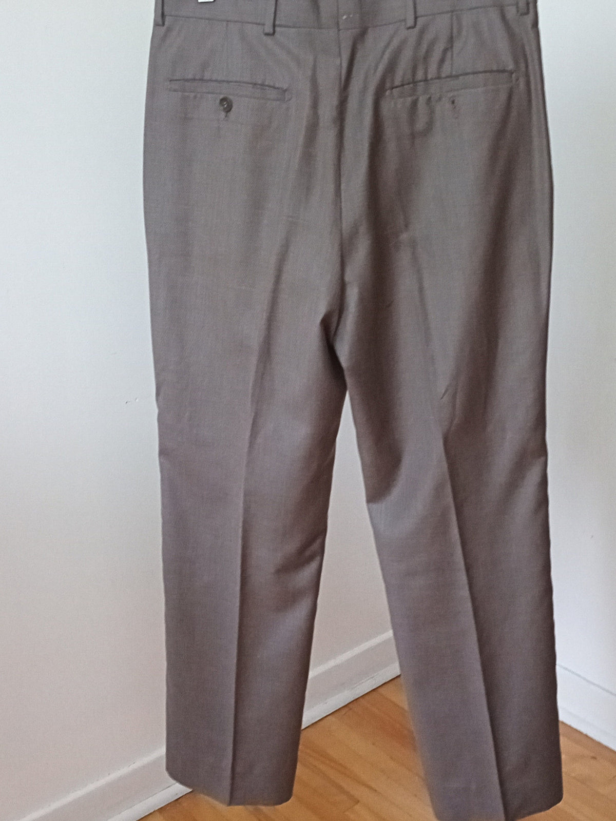Pantalon habillé tan en laine mélangée (Grand)