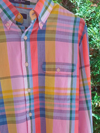 Chemise Madras à carreaux multicolores (M)