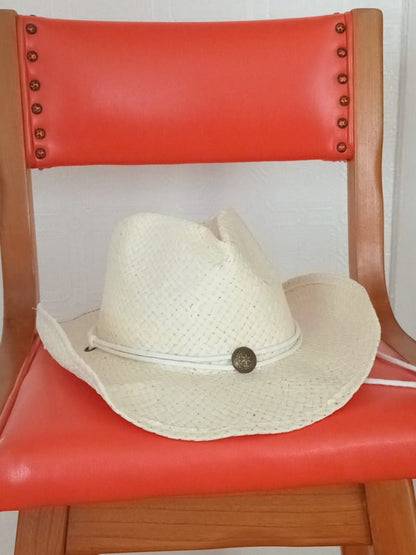 Chapeau de cow-boy crème (S)