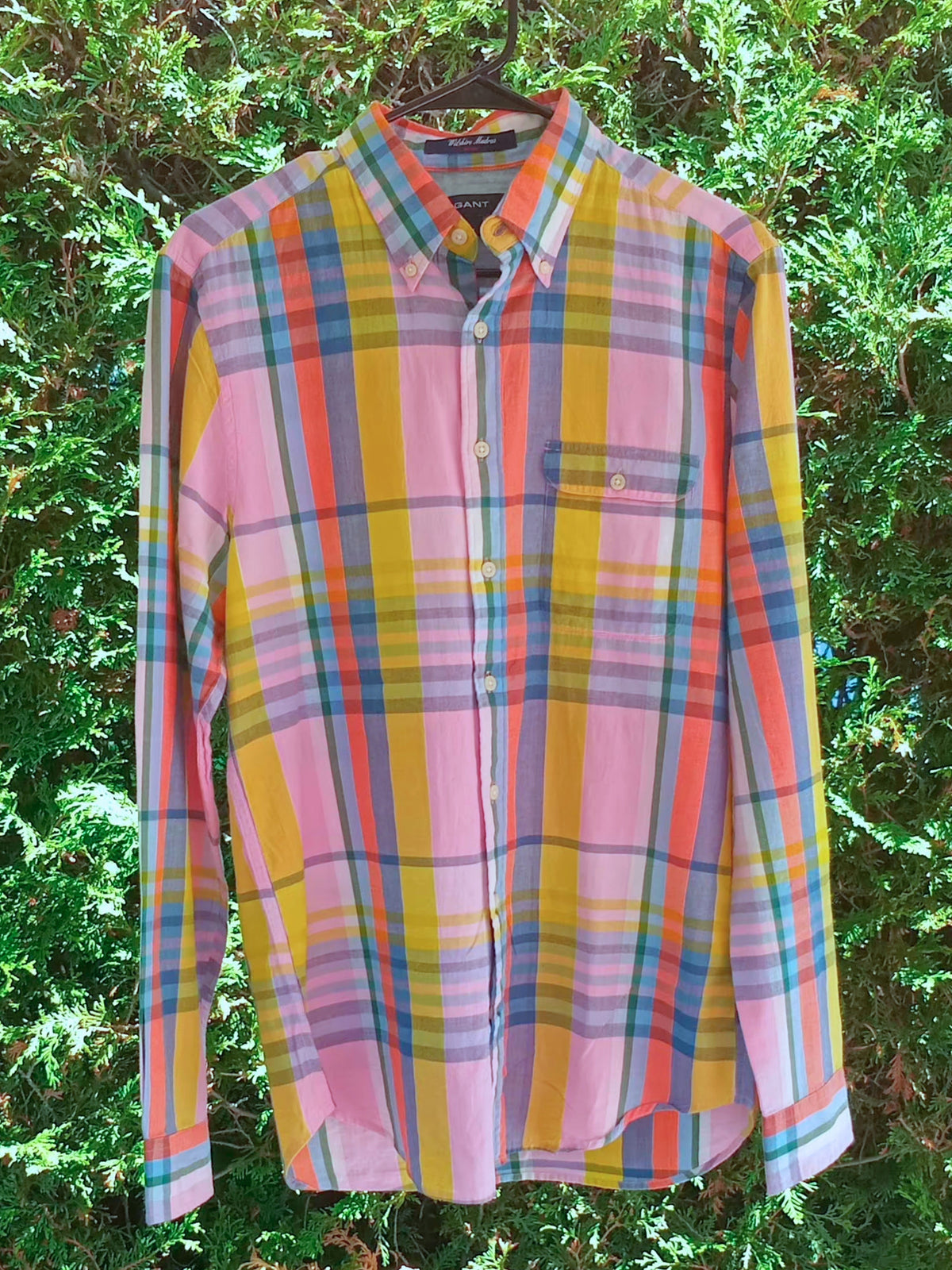Chemise Madras à carreaux multicolores (M)