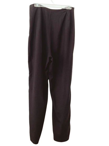 Pantalon en lin noir à taille haute