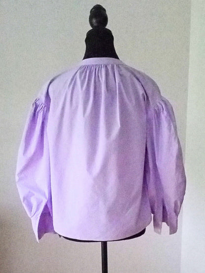 Blouse surdimensionnée lilas en coton (TP)