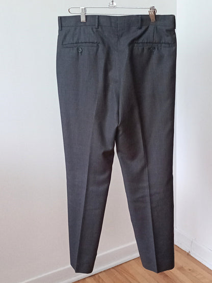 Pantalon habillé gris en laine mélangée (Grand)
