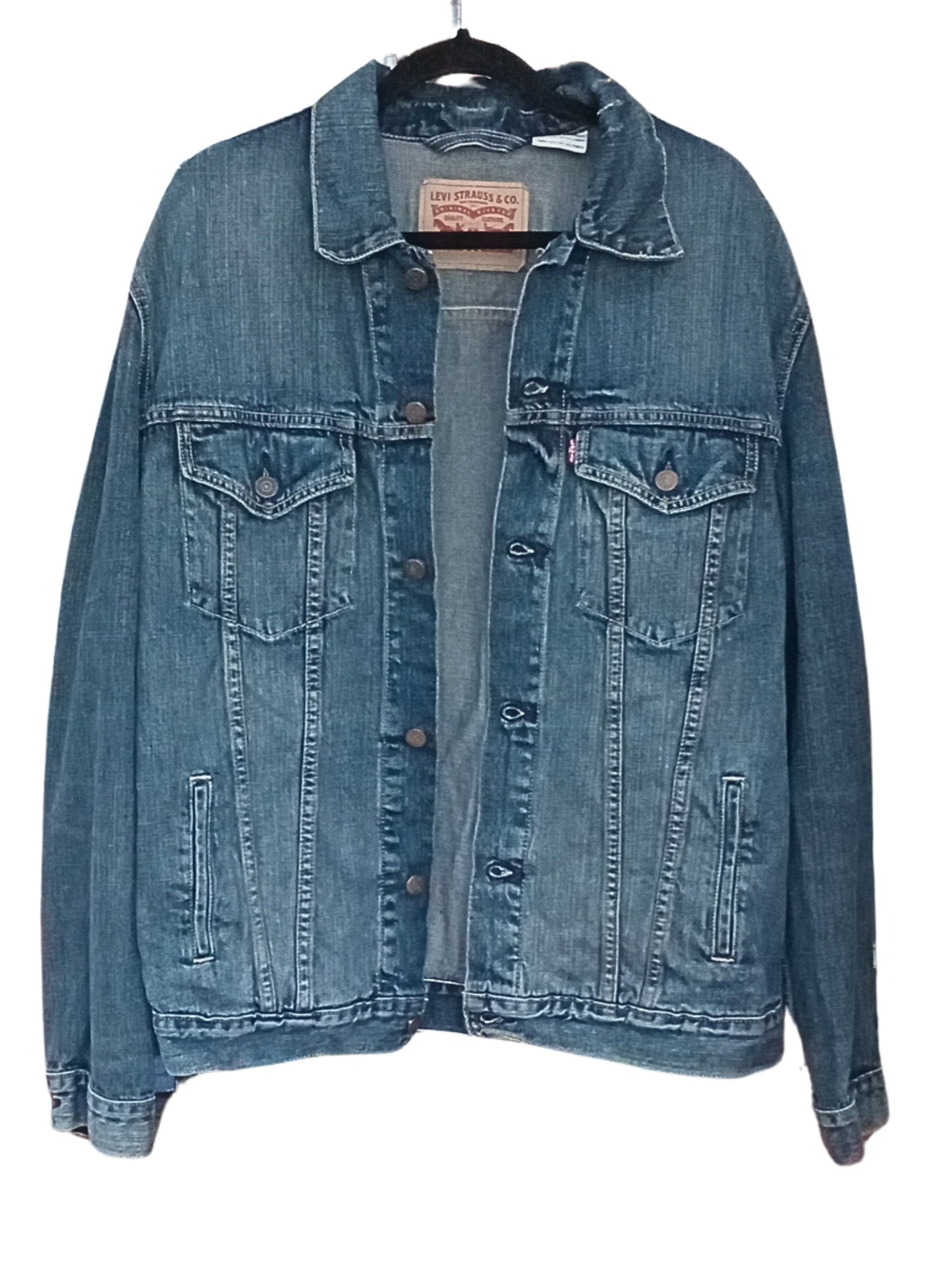 Veste en denim classique bleue (XL)