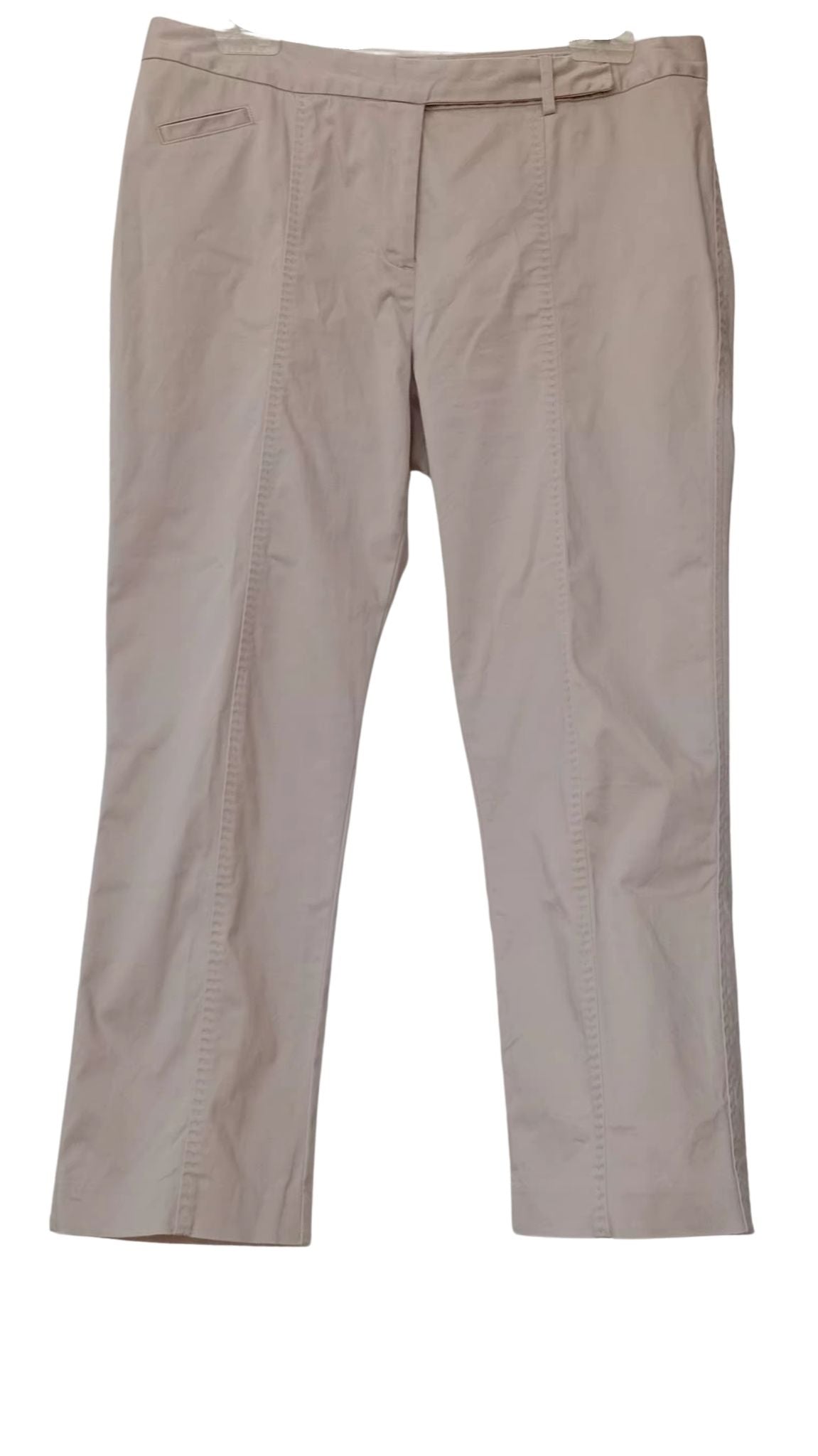 Pantalon beige à couture frontale (M)