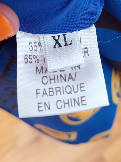 Robe crayon imprimée vintage (XL)