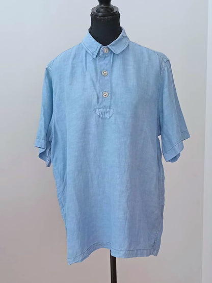 Chemise-polo bleu pâle (TG)
