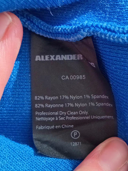 Robe bleu royal à zip avant – pièce trésor