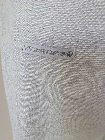 Pantalon gris pâle coupe droite confortable (M)