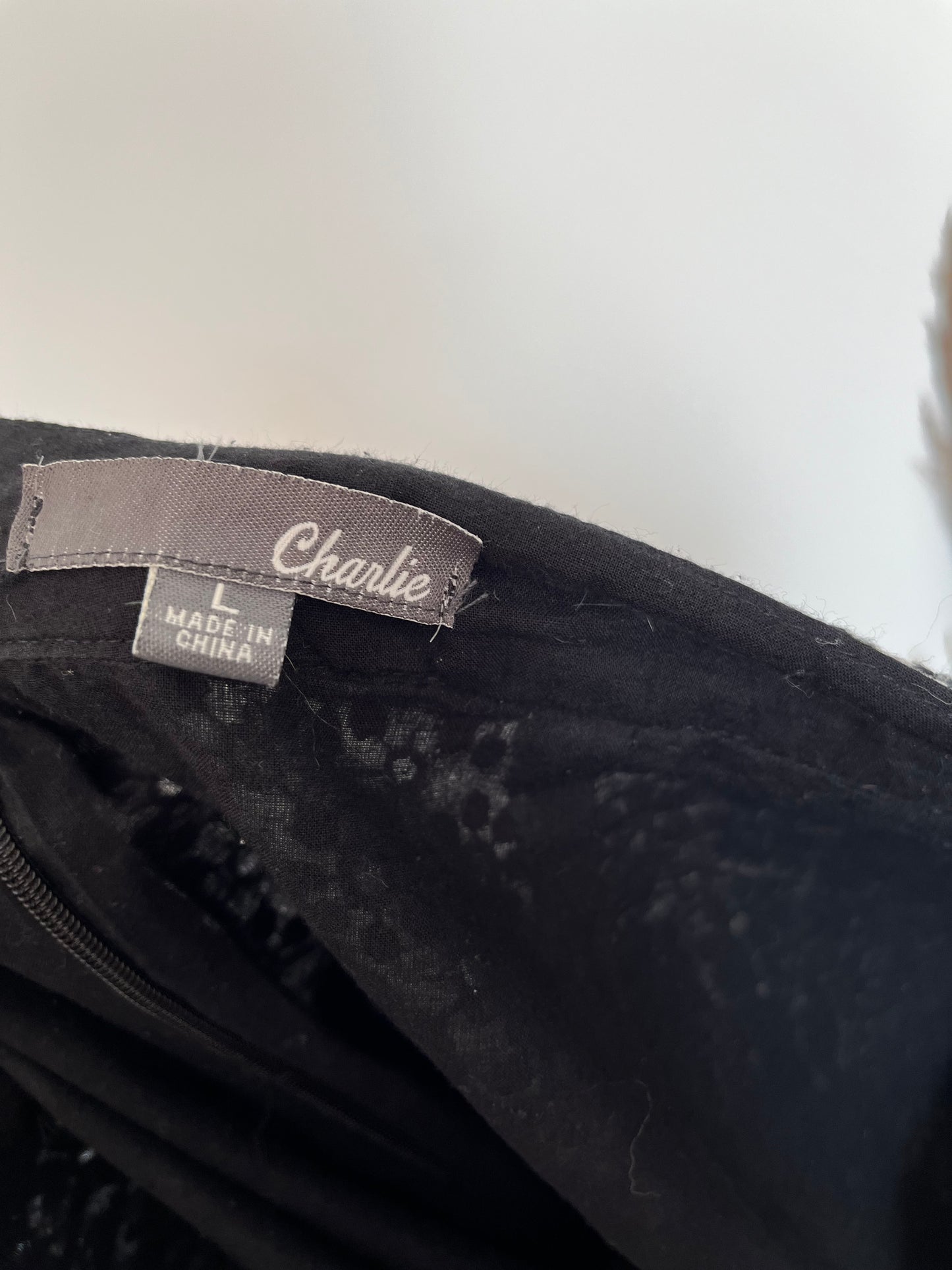 Jupe fleurie noire et blanche (G)