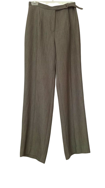 Pantalon fluide taille haute vert forêt (8)