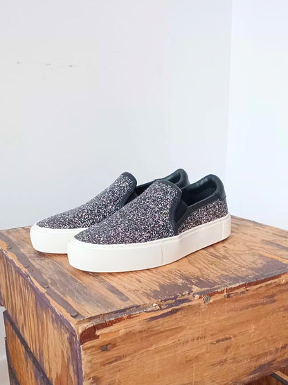 Souliers plats irisés plateforme (6)