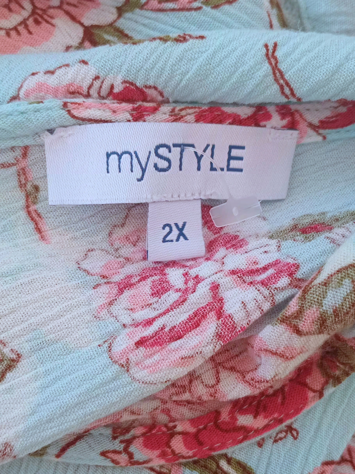 Camisole bohème turquoise fleurie (2X)
