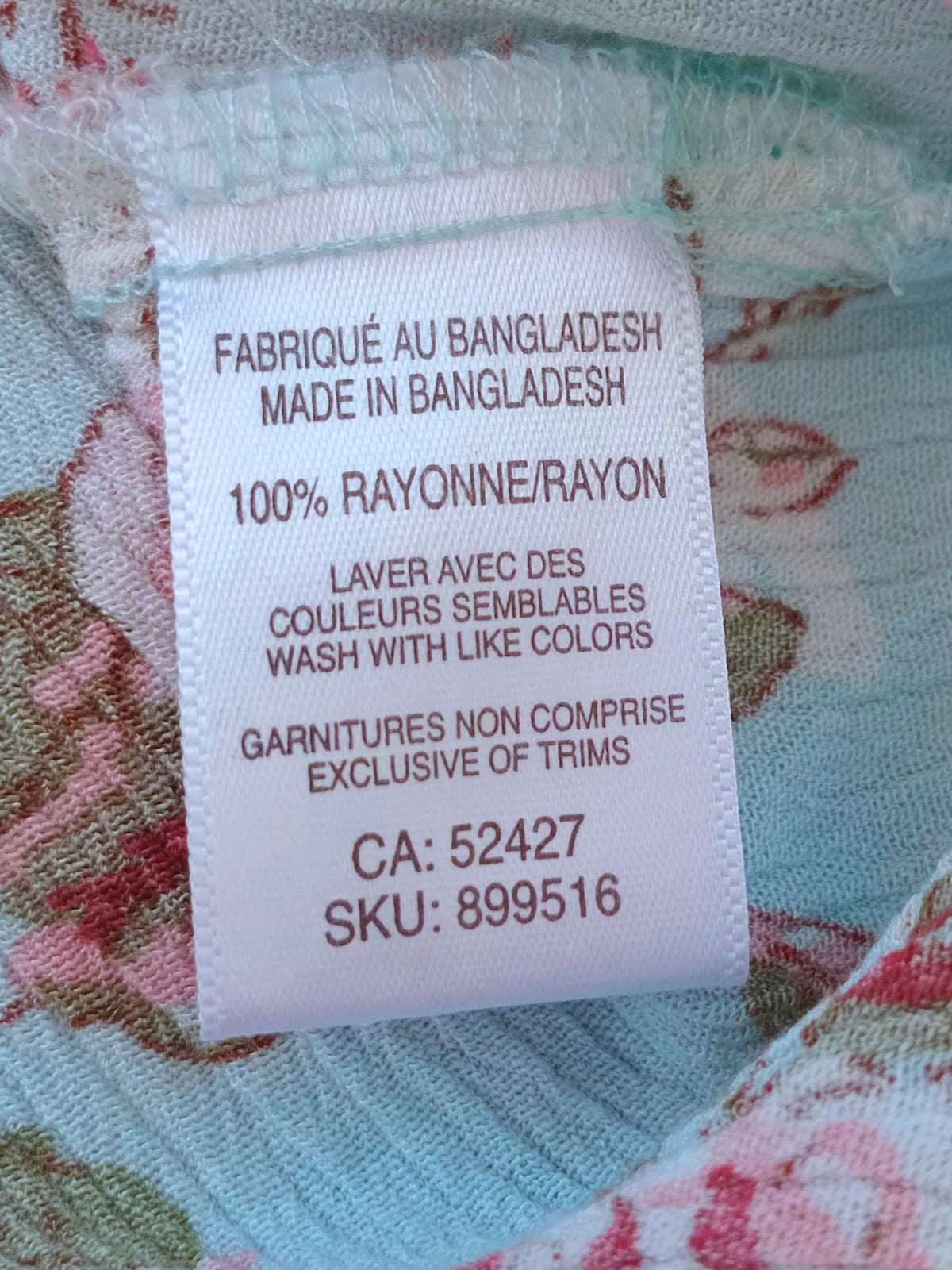 Camisole bohème turquoise fleurie (2X)