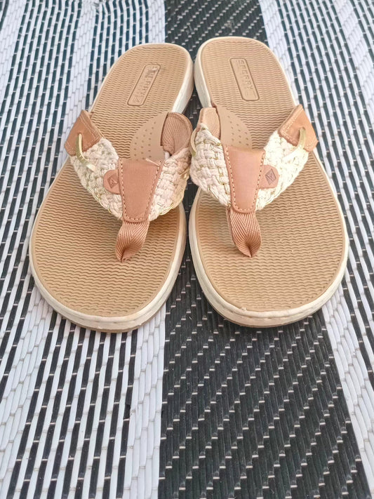 Sandales Top-Sider tressées beige (6)