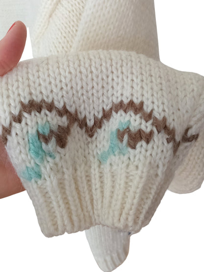 Chandail tricot vintage pastel (L)