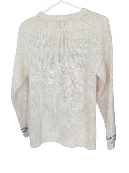 Chandail tricot vintage pastel (L)