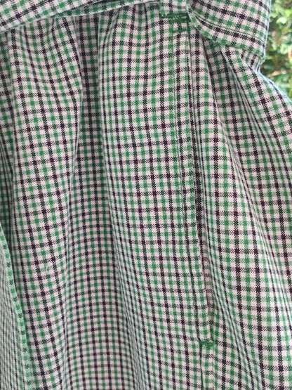 Bermuda taille haute à carreaux verts (4)