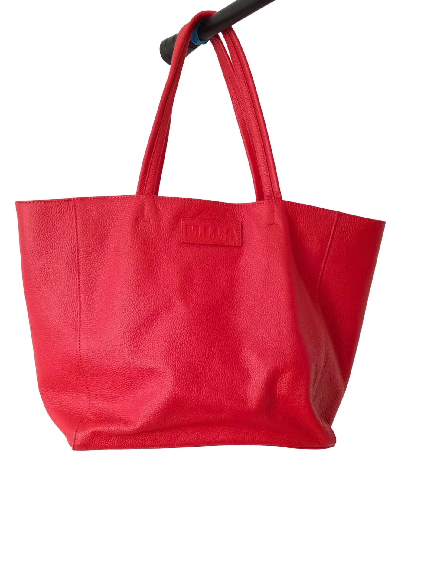 Sac fourre-tout en cuir rouge