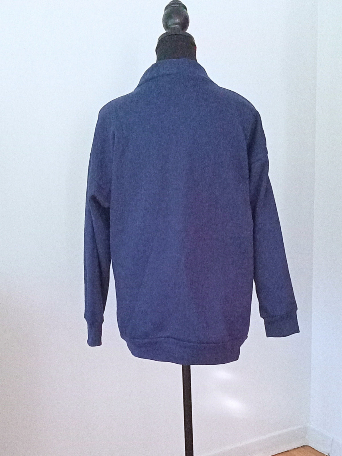 Cardigan bleu marine en molleton (P)