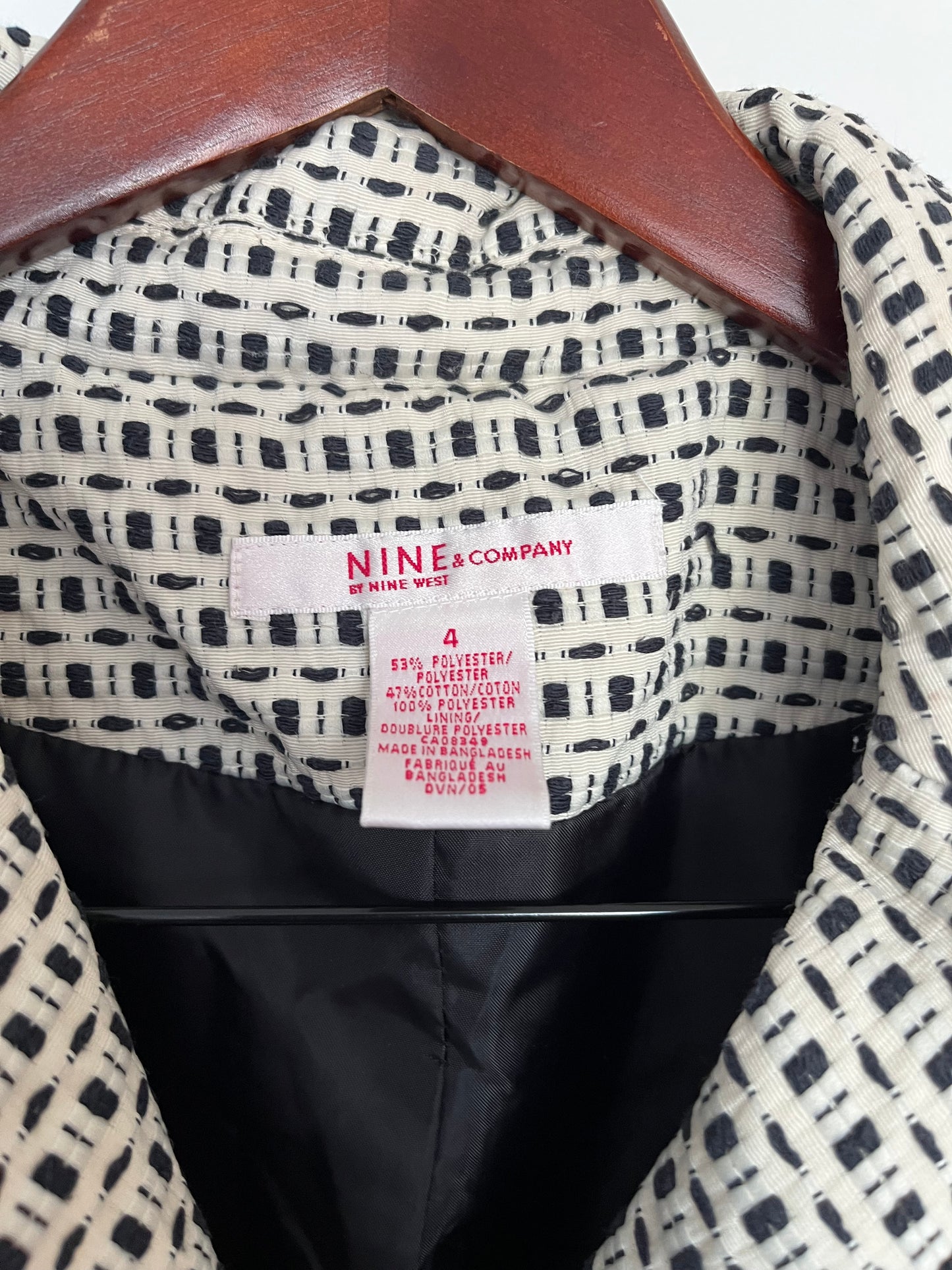 Veston motif graphique coquille d’œuf (M)