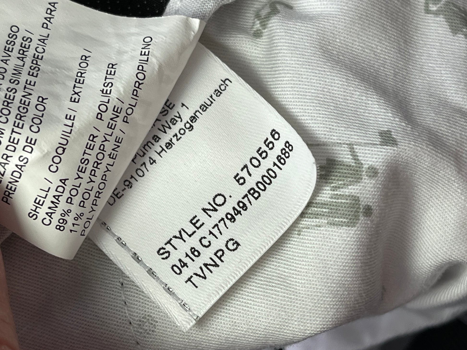 Pantalon Puma - Étiquette