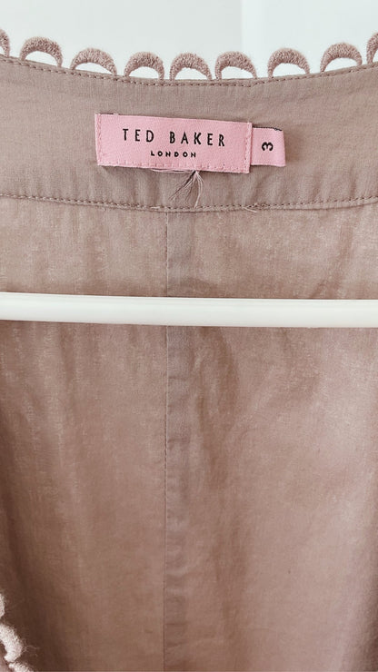 Robe midi cache-cœur taupe (M)