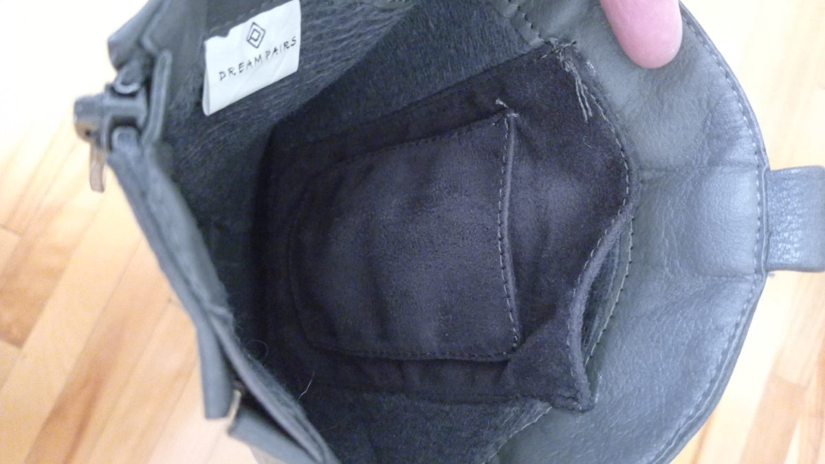 Étiquette intérieure Dream Pairs des bottes grises lacées