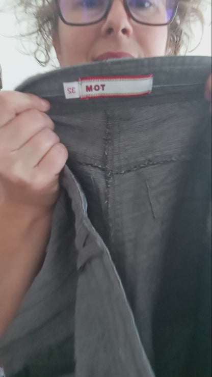 Pantalon gris texturé (32)