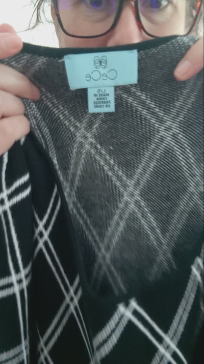 Robe tricot quadrillée (G)