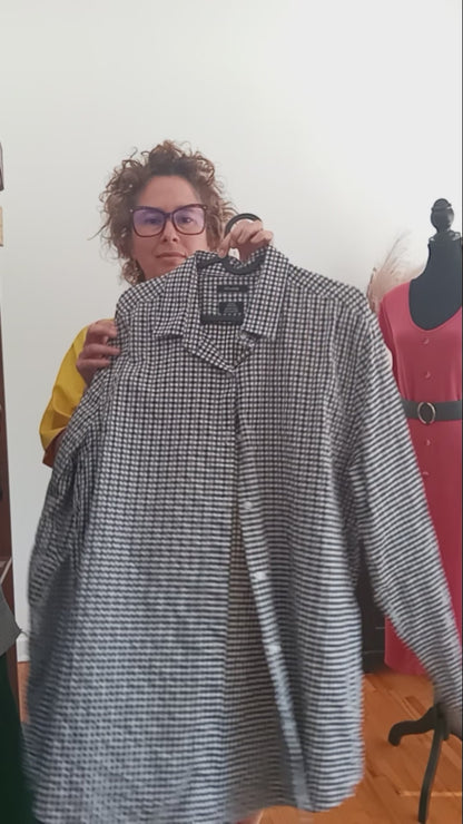 Chemise Slim Fit à carreaux bleu et brun