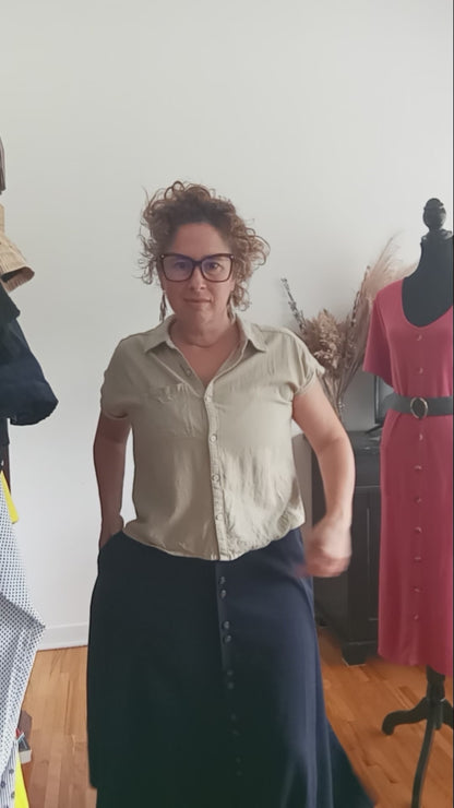 Jupe marine ample (M)