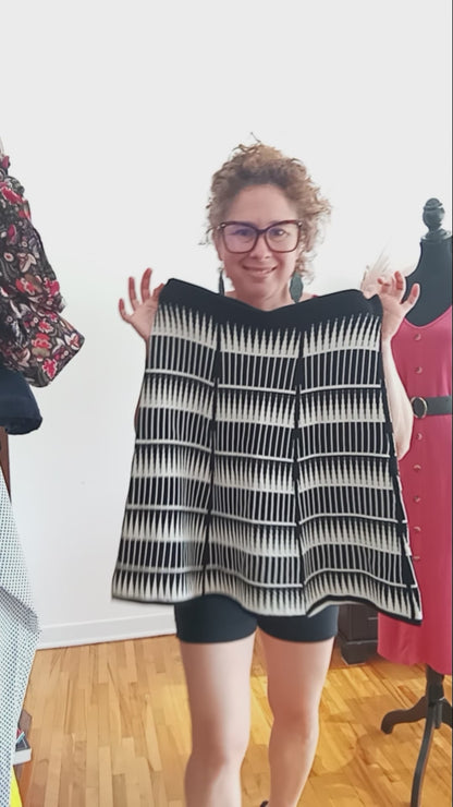 Jupe tricot graphique (M)