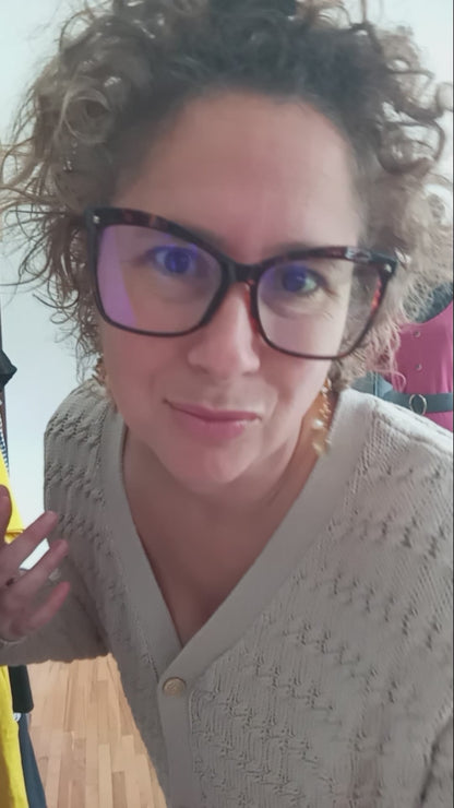 Cardigan beige texturé (G)